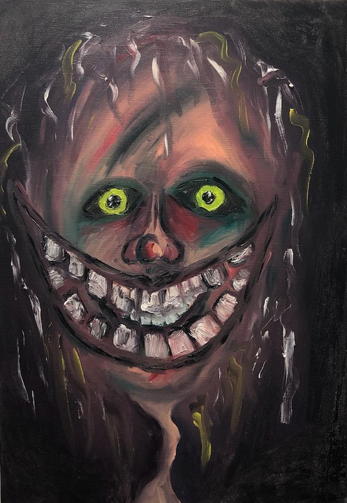 Laurine Thiebaut, <i>Piou</i>, 2023, huile sur toile, 59,4 x 84,1 cm. - Laurine Thiebaut