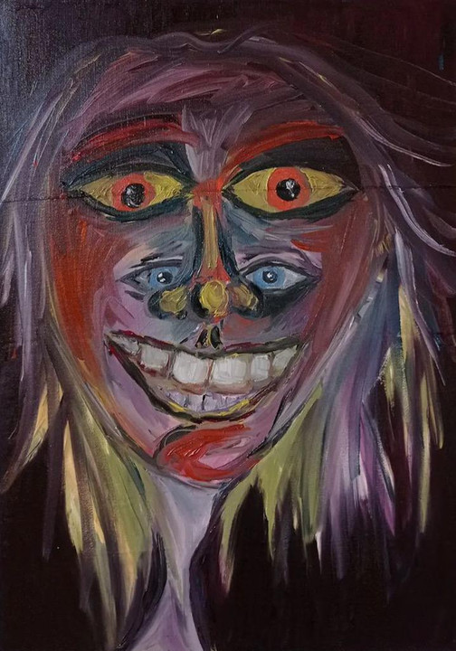 Laurine Thiebaut, <i>Maman</i>, 2022, huile sur toile, 59,4 x 84,1 cm. - Laurine Thiebaut