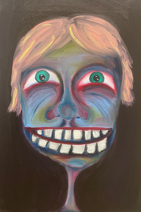 Laurine Thiebaut, <i>Tata Lulu</i>, 2025, huile sur toile, 59,4 x 84,1 cm. - Laurine Thiebaut