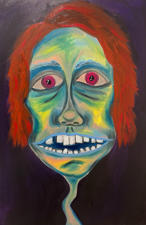 Laurine Thiebaut, <i>Tata Floflo</i>, 2025, huile sur toile, 59,4 x 84,1 cm. - Laurine Thiebaut